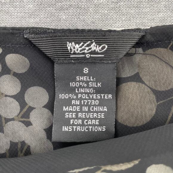 Y2K VTG Mossimo Skirt Womens 8 Dark Floral 100% Silk Whimsigoth Cottagecore Boho - Picture 3 of 12